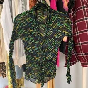 Issey miyake button blouse